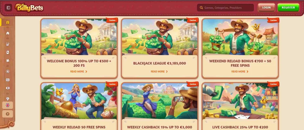 BillyBets Casino Bonus